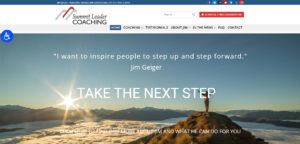 Screenshot of Summit Leader Coaching. A site built by Pamela Smith.